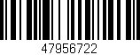 Código de barras (EAN, GTIN, SKU, ISBN): '47956722'