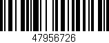 Código de barras (EAN, GTIN, SKU, ISBN): '47956726'