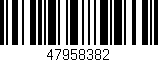 Código de barras (EAN, GTIN, SKU, ISBN): '47958382'