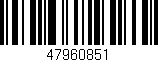 Código de barras (EAN, GTIN, SKU, ISBN): '47960851'