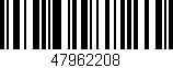 Código de barras (EAN, GTIN, SKU, ISBN): '47962208'