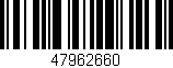 Código de barras (EAN, GTIN, SKU, ISBN): '47962660'