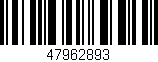 Código de barras (EAN, GTIN, SKU, ISBN): '47962893'