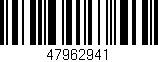 Código de barras (EAN, GTIN, SKU, ISBN): '47962941'