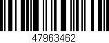 Código de barras (EAN, GTIN, SKU, ISBN): '47963462'