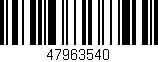 Código de barras (EAN, GTIN, SKU, ISBN): '47963540'