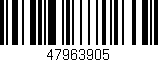 Código de barras (EAN, GTIN, SKU, ISBN): '47963905'