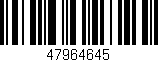 Código de barras (EAN, GTIN, SKU, ISBN): '47964645'