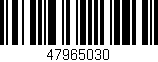 Código de barras (EAN, GTIN, SKU, ISBN): '47965030'