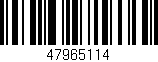 Código de barras (EAN, GTIN, SKU, ISBN): '47965114'