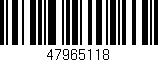 Código de barras (EAN, GTIN, SKU, ISBN): '47965118'