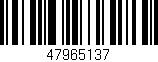 Código de barras (EAN, GTIN, SKU, ISBN): '47965137'