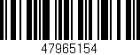 Código de barras (EAN, GTIN, SKU, ISBN): '47965154'