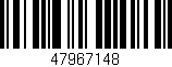 Código de barras (EAN, GTIN, SKU, ISBN): '47967148'