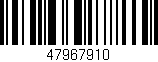 Código de barras (EAN, GTIN, SKU, ISBN): '47967910'