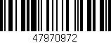 Código de barras (EAN, GTIN, SKU, ISBN): '47970972'