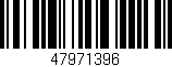 Código de barras (EAN, GTIN, SKU, ISBN): '47971396'