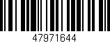Código de barras (EAN, GTIN, SKU, ISBN): '47971644'