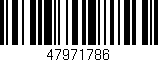 Código de barras (EAN, GTIN, SKU, ISBN): '47971786'