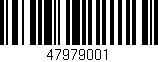 Código de barras (EAN, GTIN, SKU, ISBN): '47979001'
