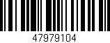 Código de barras (EAN, GTIN, SKU, ISBN): '47979104'