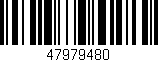 Código de barras (EAN, GTIN, SKU, ISBN): '47979480'