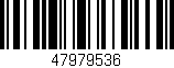 Código de barras (EAN, GTIN, SKU, ISBN): '47979536'