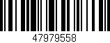 Código de barras (EAN, GTIN, SKU, ISBN): '47979558'