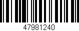 Código de barras (EAN, GTIN, SKU, ISBN): '47981240'