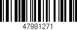 Código de barras (EAN, GTIN, SKU, ISBN): '47981271'