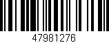 Código de barras (EAN, GTIN, SKU, ISBN): '47981276'