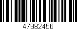 Código de barras (EAN, GTIN, SKU, ISBN): '47982456'