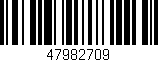 Código de barras (EAN, GTIN, SKU, ISBN): '47982709'