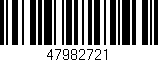 Código de barras (EAN, GTIN, SKU, ISBN): '47982721'