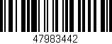 Código de barras (EAN, GTIN, SKU, ISBN): '47983442'