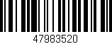Código de barras (EAN, GTIN, SKU, ISBN): '47983520'
