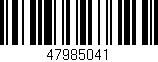 Código de barras (EAN, GTIN, SKU, ISBN): '47985041'