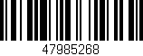 Código de barras (EAN, GTIN, SKU, ISBN): '47985268'