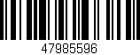 Código de barras (EAN, GTIN, SKU, ISBN): '47985596'