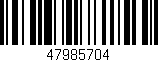 Código de barras (EAN, GTIN, SKU, ISBN): '47985704'