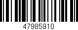 Código de barras (EAN, GTIN, SKU, ISBN): '47985910'