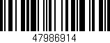 Código de barras (EAN, GTIN, SKU, ISBN): '47986914'