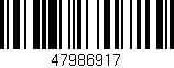 Código de barras (EAN, GTIN, SKU, ISBN): '47986917'