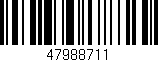 Código de barras (EAN, GTIN, SKU, ISBN): '47988711'