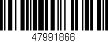 Código de barras (EAN, GTIN, SKU, ISBN): '47991866'