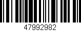 Código de barras (EAN, GTIN, SKU, ISBN): '47992982'
