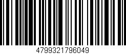 Código de barras (EAN, GTIN, SKU, ISBN): '4799321796049'