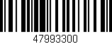 Código de barras (EAN, GTIN, SKU, ISBN): '47993300'