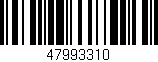 Código de barras (EAN, GTIN, SKU, ISBN): '47993310'