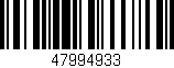 Código de barras (EAN, GTIN, SKU, ISBN): '47994933'